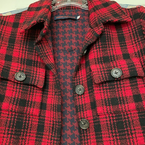 Gorgeous Harvey Faircloth plaid shirt Jacket with pockets - Picture 6 of 15